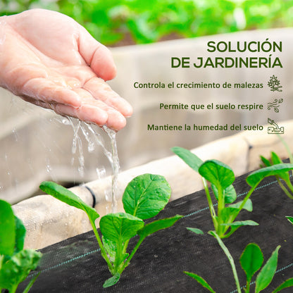 Weed Control Fabric Weed Barrier 2x50 m Geotextile Mesh 130 g/m² for Weed and Weed Control Garden Mesh Roll Black