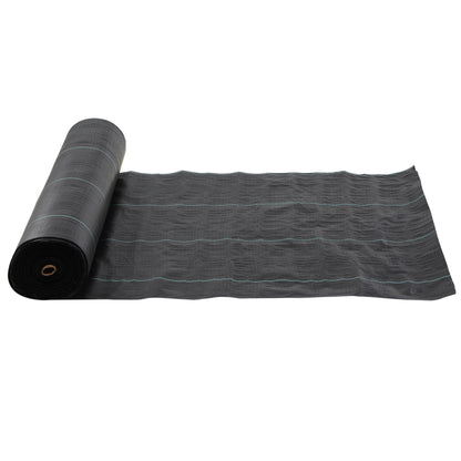 Weed Control Fabric Weed Barrier 2x50 m Geotextile Mesh 130 g/m² for Weed and Weed Control Garden Mesh Roll Black