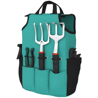 9-Piece Garden Tool Set Robust Aluminum Gardening Tool Set with Secure Locking Pruning Shears and Lightweight Garden Bag for Women and Men