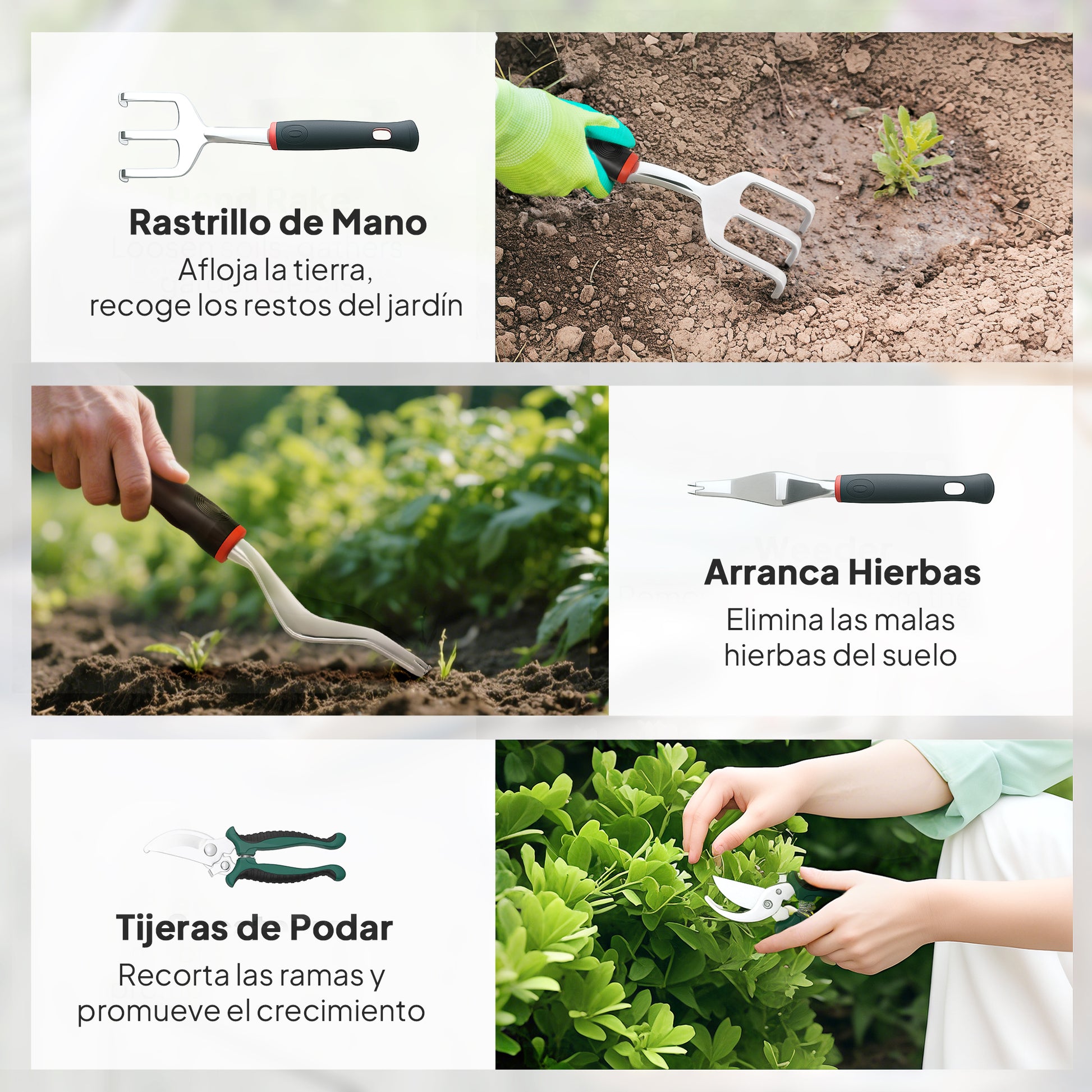 9-Piece Garden Tool Set Robust Aluminum Gardening Tool Set with Secure Locking Pruning Shears and Lightweight Garden Bag for Women and Men