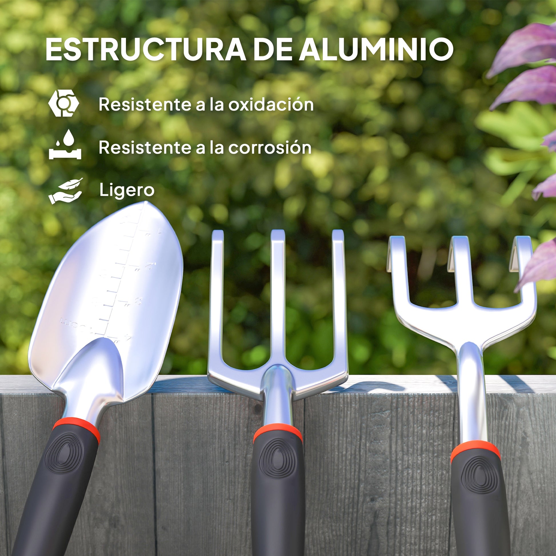 9-Piece Garden Tool Set Robust Aluminum Gardening Tool Set with Secure Locking Pruning Shears and Lightweight Garden Bag for Women and Men