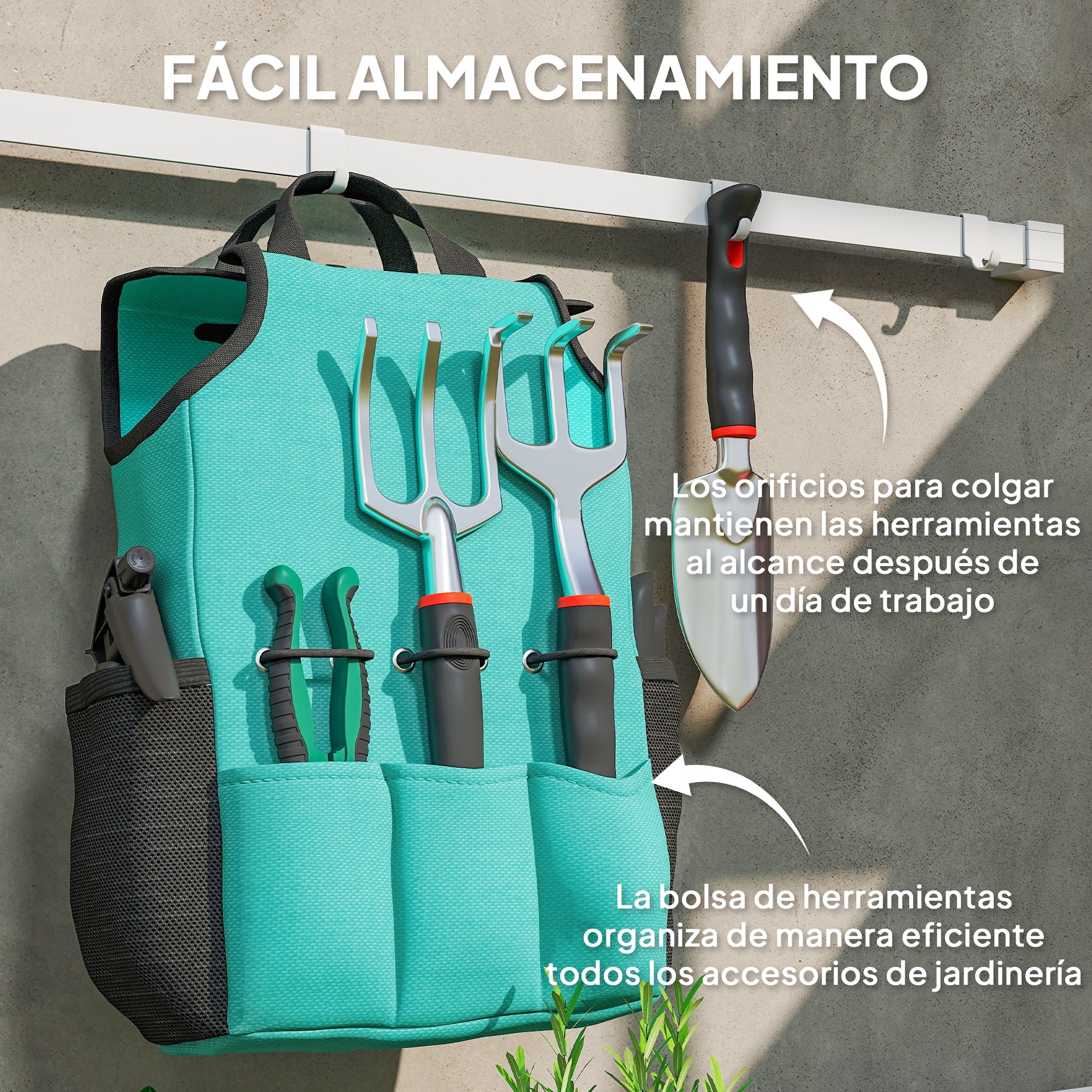 9-Piece Garden Tool Set Robust Aluminum Gardening Tool Set with Secure Locking Pruning Shears and Lightweight Garden Bag for Women and Men