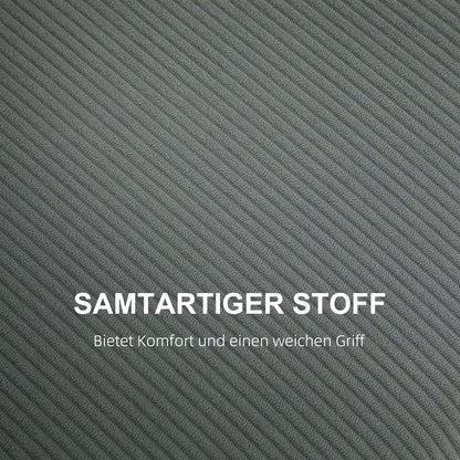 Two-Seater Sofa with 2 Pillows, Upholstered Sofa with 54cm Extra Deep Seats, Double Sofa in Corduroy, Small Sofa with Wood Frame 2-Seater Couch for Living Room Bedroom Office, 145 x 75 x 78 cm, Dark Gray