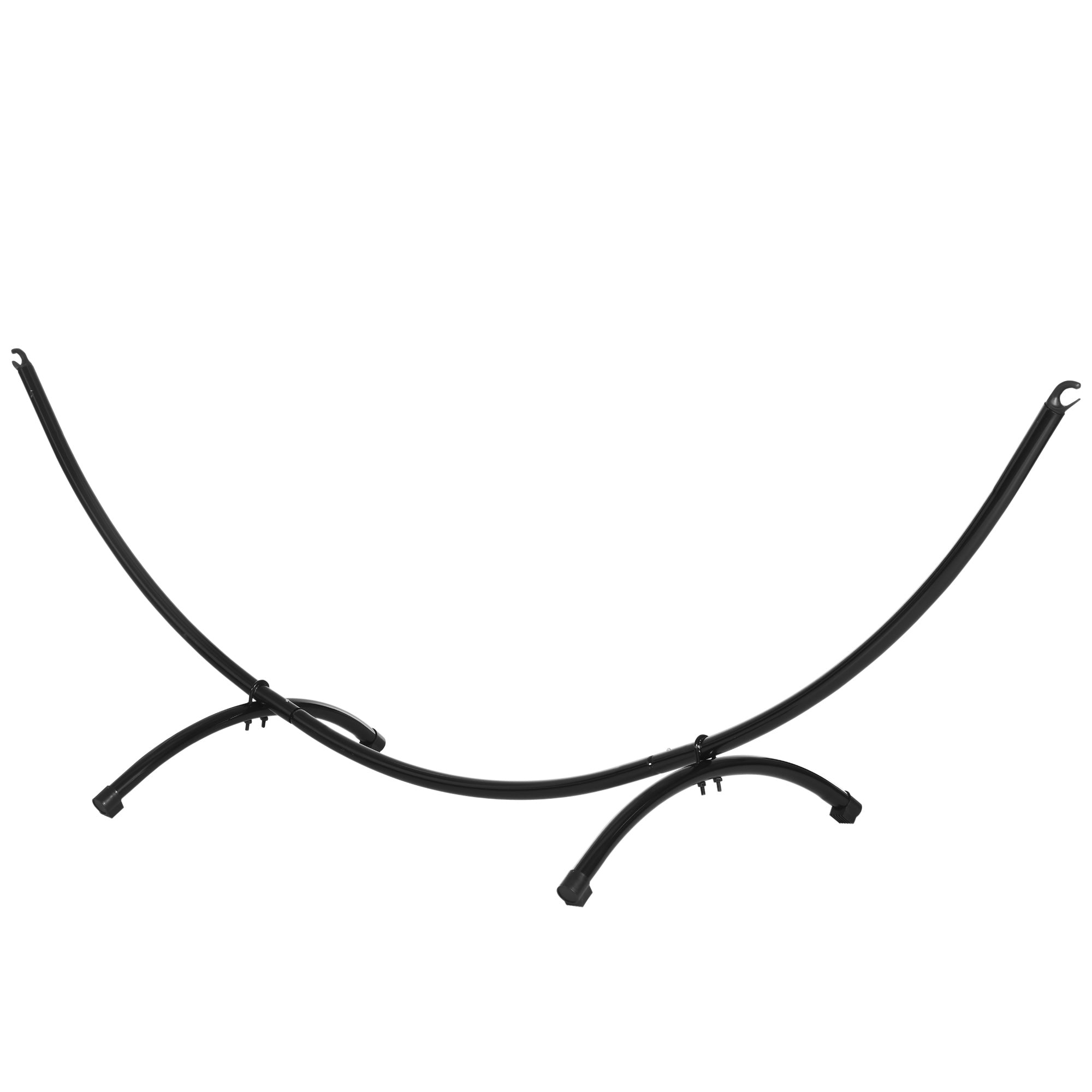 Hammock Stand for Hammock 3m Hammock Stand with Tension Rope Garden Beach Steel Frame Black 300 x 90 x 100 cm