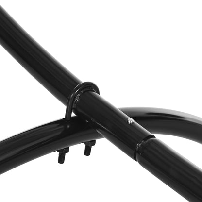 Hammock Stand for Hammock 3m Hammock Stand with Tension Rope Garden Beach Steel Frame Black 300 x 90 x 100 cm