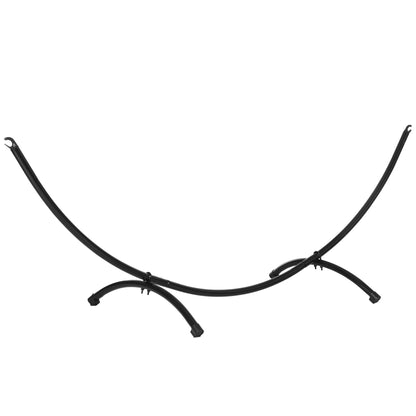 Hammock Stand for Hammock 3m Hammock Stand with Tension Rope Garden Beach Steel Frame Black 300 x 90 x 100 cm