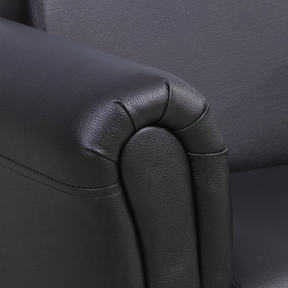 Kids Armchair with Footstool Children's Couch Kids Sofa Mini Sofa for 1.5-3 Years Kids Children's Furniture Wood Black 54 x 42 x 41 cm