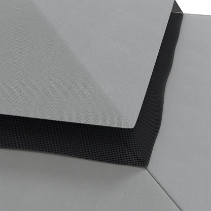 Replacement Canopy for Gazebo 4x3 m Double Roof Replacement Cover with 8 Drainage Holes Replacement Canopy for Gazebo Light Grey