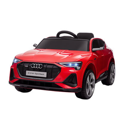 12V Electric Kids Car Audi E-tron Electric Vehicle with Remote Control, Safety Belt, Music (MP3/USB/TF), Kids Vehicle for Children 3-5 Years, 3-5 km/h, Red