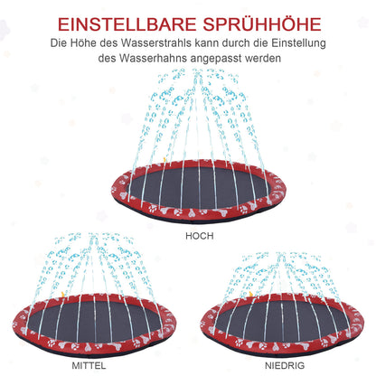 150 cm Sprinkler Mat Dog Inflatable Splash Pad Non-Slip Water Playmat Water Mat Playmat Paddling Pool Water Sprinkler Dog Pool for Pets Summer Garden