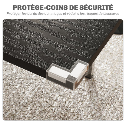 Folding Dining Table, Extendable Rectangular Kitchen Table for 4 to 6 people, Steel Legs, for Small Spaces, Dining Room, Black