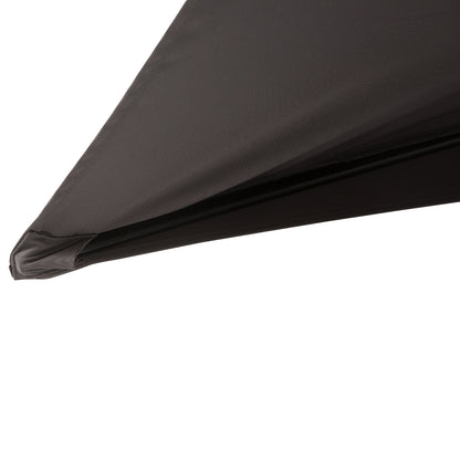 Parasol 106.2x54.3x92.9 inches Garden Umbrella with Crank and Semicircular Shape for Outdoor, Terrace, Patio, Pool Gray