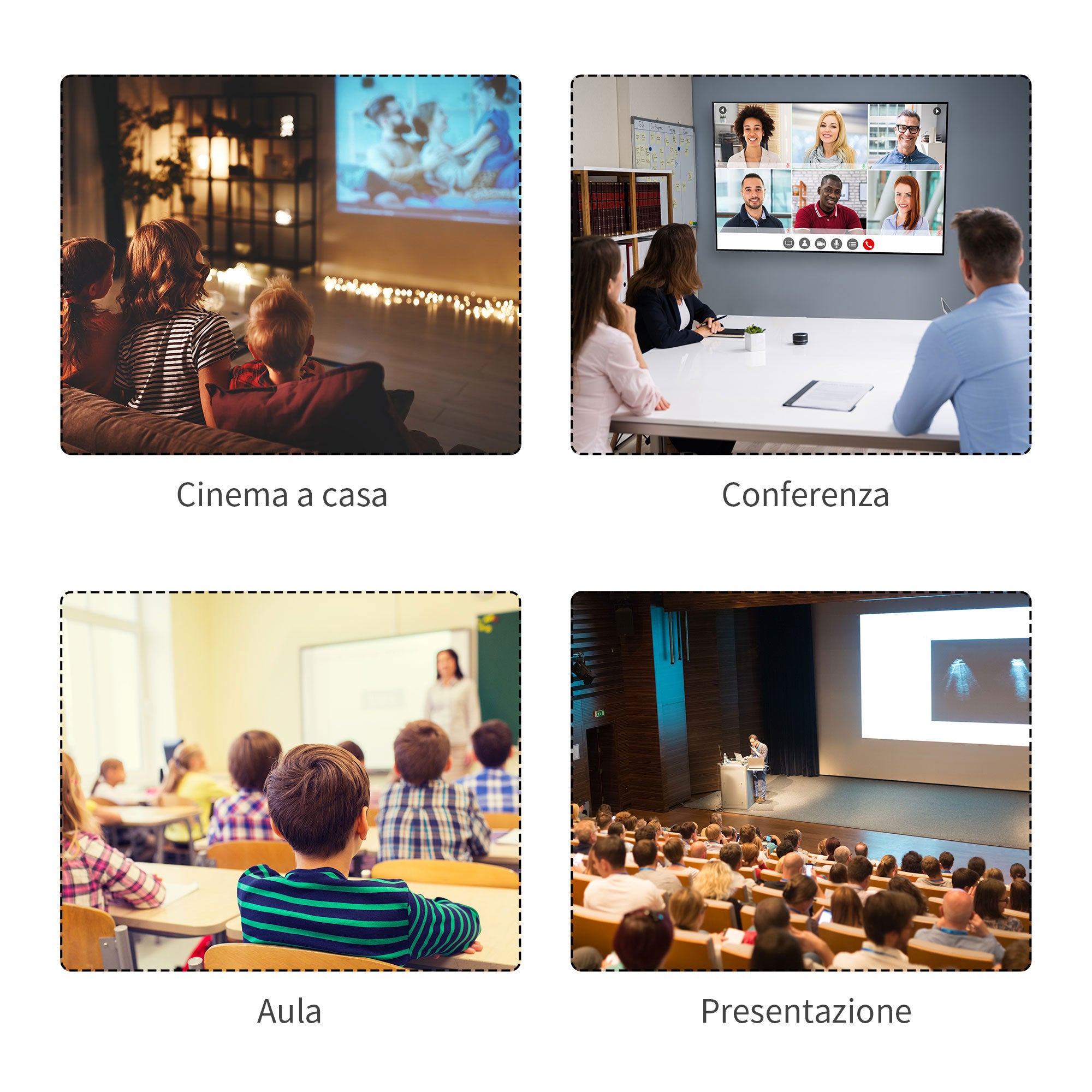 120" 4:3 Adjustable Height Projector Screen, Fabric and Metal Projection Screen, 251.8x183 cm, Black