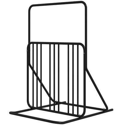 Bike Stand Bike Rack with Dual-Sided Handle Multi-Bike Stand, Weatherproof, for 4 Bikes Steel 102 x 92 x 130 cm, Black