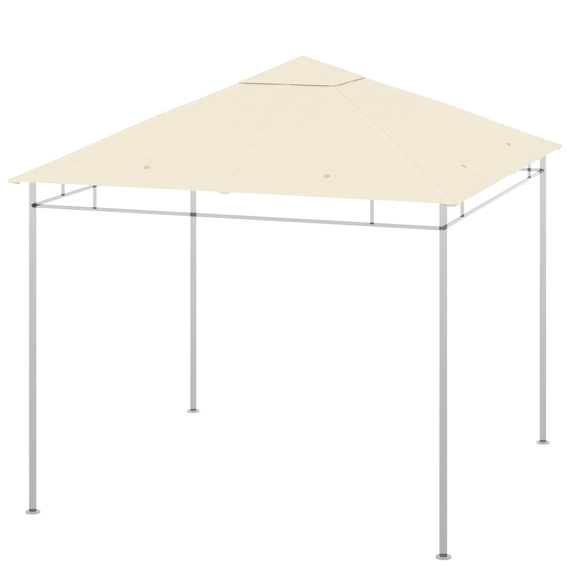 Replacement Canopy for Gazebo Pergola Tent Garden Roof Replacement Fabric High Density 180g/m² Anti-UV 3 x 3m Cream