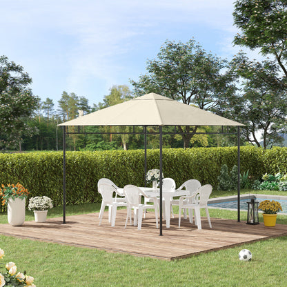 Replacement Canopy for Gazebo Pergola Tent Garden Roof Replacement Fabric High Density 180g/m² Anti-UV 3 x 3m Cream