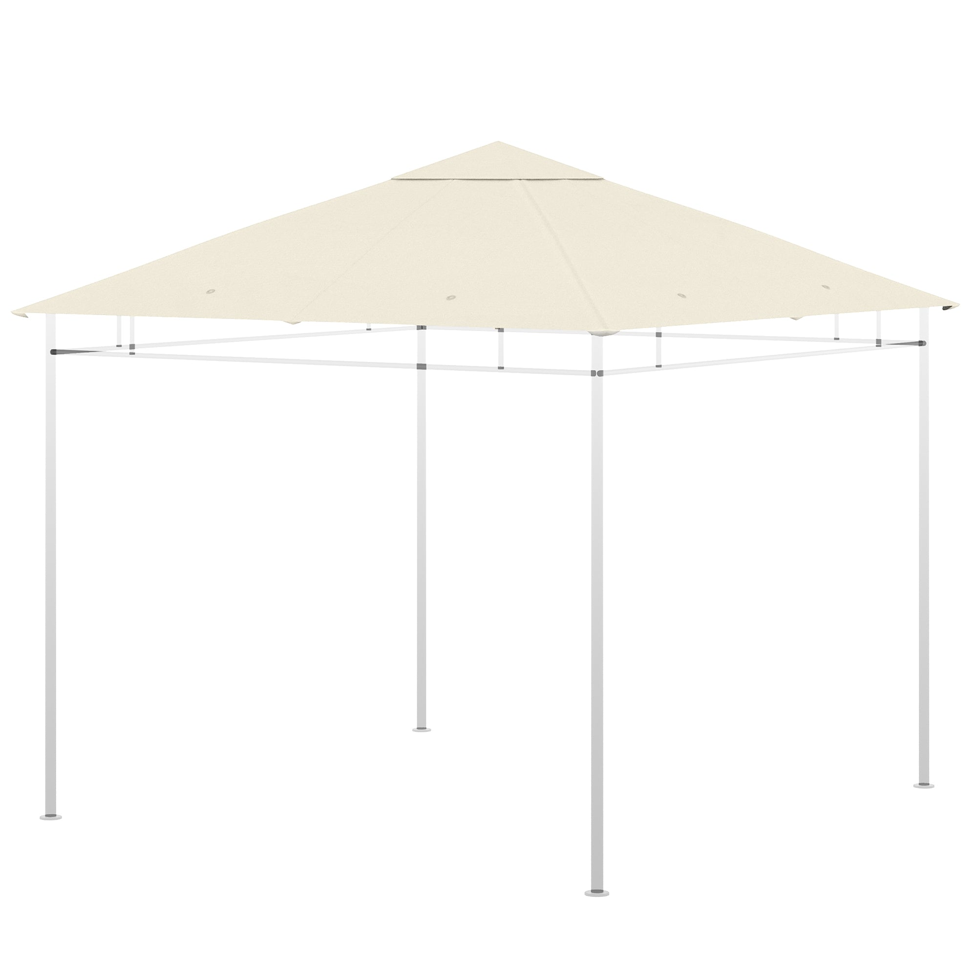 Replacement Canopy for Gazebo Pergola Tent Garden Roof Replacement Fabric High Density 180g/m² Anti-UV 3 x 3m Cream
