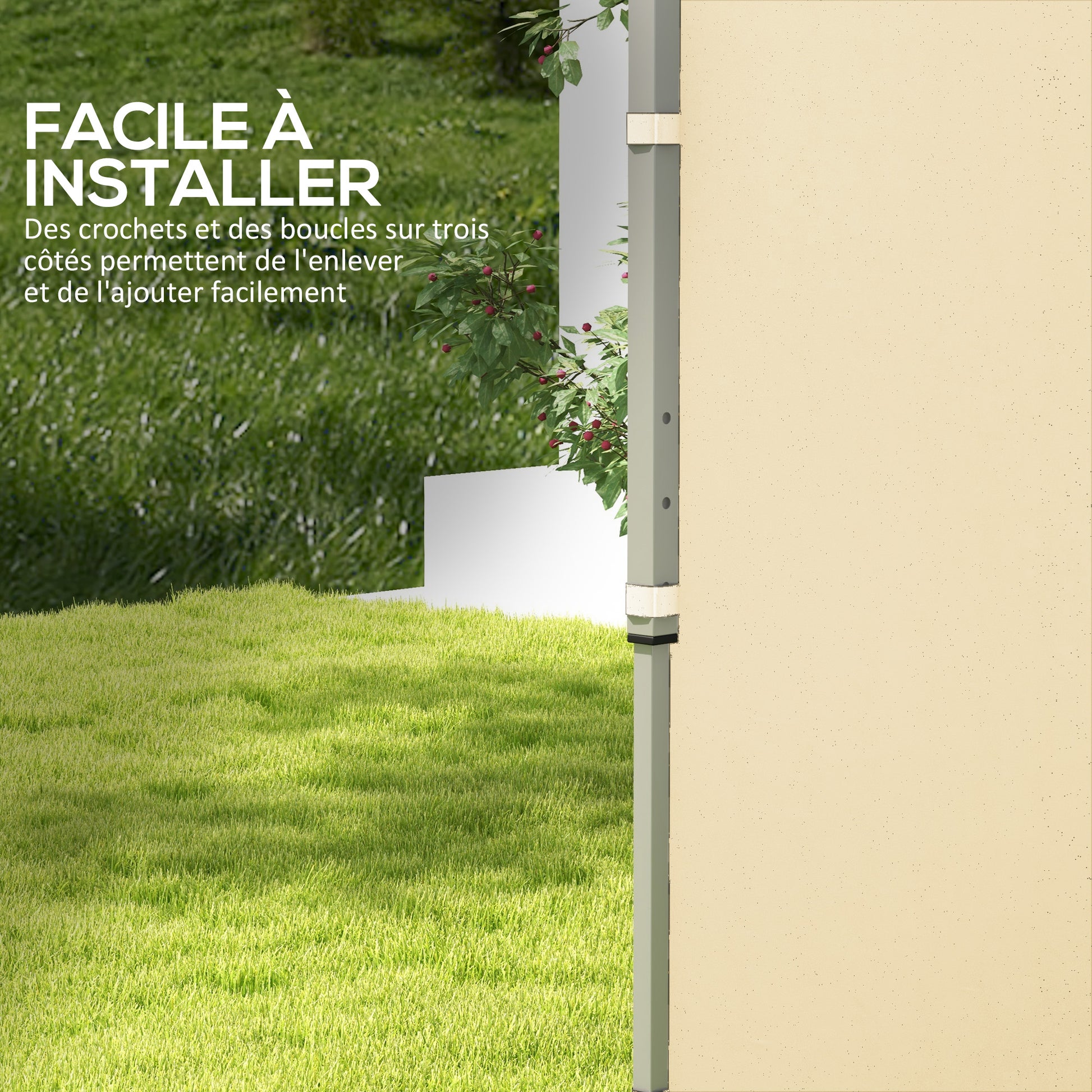 Replacement Side Panels for Gazebo Walls 3 x 3 or 3 x 6 m 2 Pieces Beige