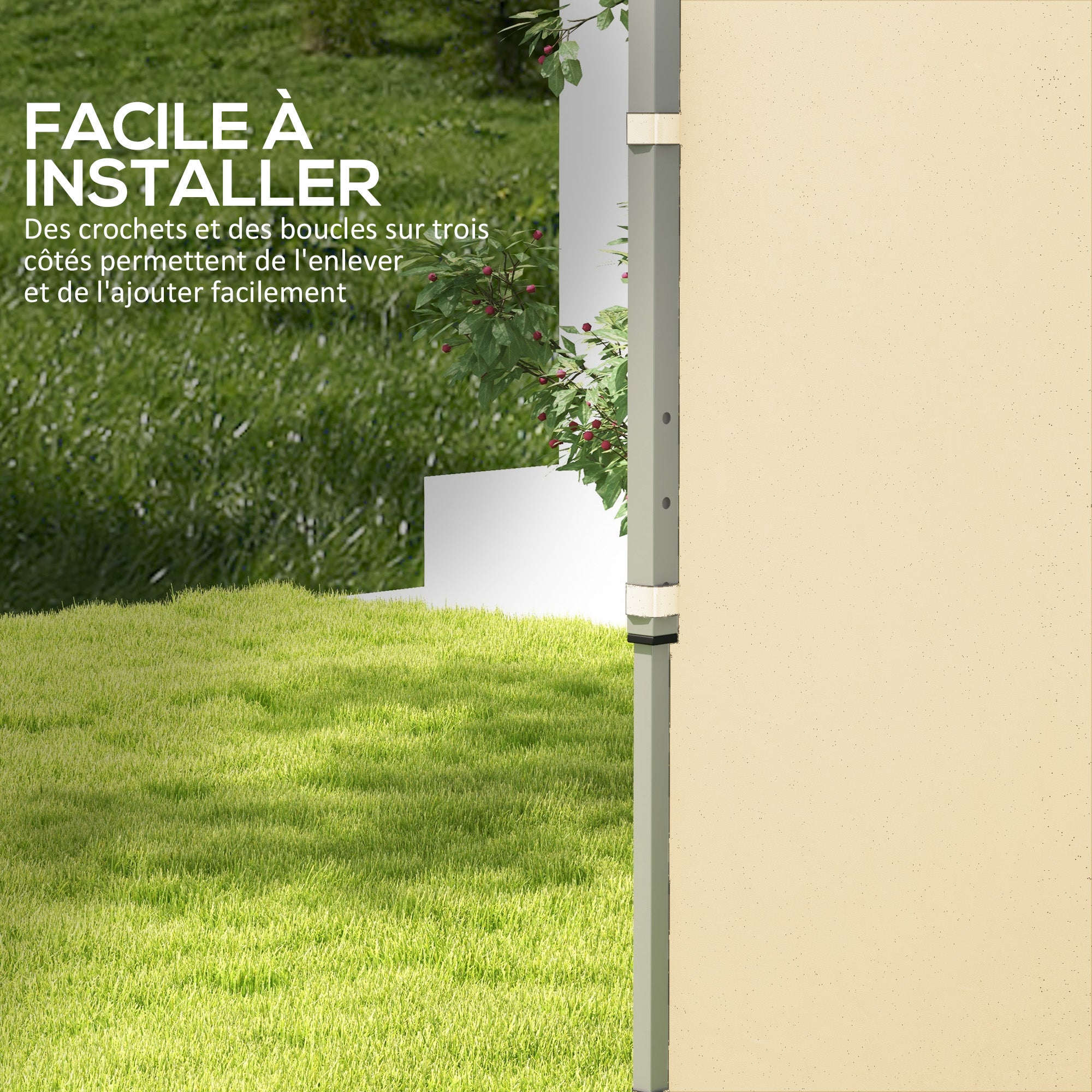 Replacement Side Panels for Gazebo Walls 3 x 3 or 3 x 6 m 2 Pieces Beige