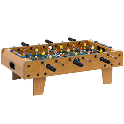 Tabletop Foosball for Kids 6+ Years Wood Soccer Game with 2 Balls 6 Handles 2 Scorekeepers 18 Players 69x36.5x22 cm Natural