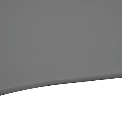 Ø256x245 cm Garden Umbrella with 360° Rotating Offset Parasol Manual Opening and Cross Base for Patio Terrace Outdoor Dark Grey