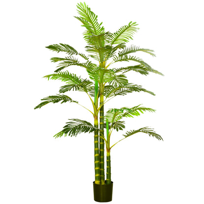 Artificial Palm 190 cm Artificial Plant, Plastic Artificial Plants in Pot Artificial Palm, Fake Plant for Living Room Bedroom Office Garden Modern Decoration Gift