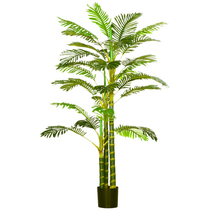 Artificial Palm 190 cm Artificial Plant, Plastic Artificial Plants in Pot Artificial Palm, Fake Plant for Living Room Bedroom Office Garden Modern Decoration Gift