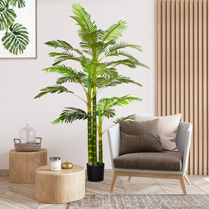 Artificial Palm 190 cm Artificial Plant, Plastic Artificial Plants in Pot Artificial Palm, Fake Plant for Living Room Bedroom Office Garden Modern Decoration Gift