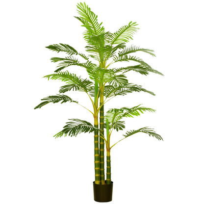 Artificial Palm 190 cm Artificial Plant, Plastic Artificial Plants in Pot Artificial Palm, Fake Plant for Living Room Bedroom Office Garden Modern Decoration Gift