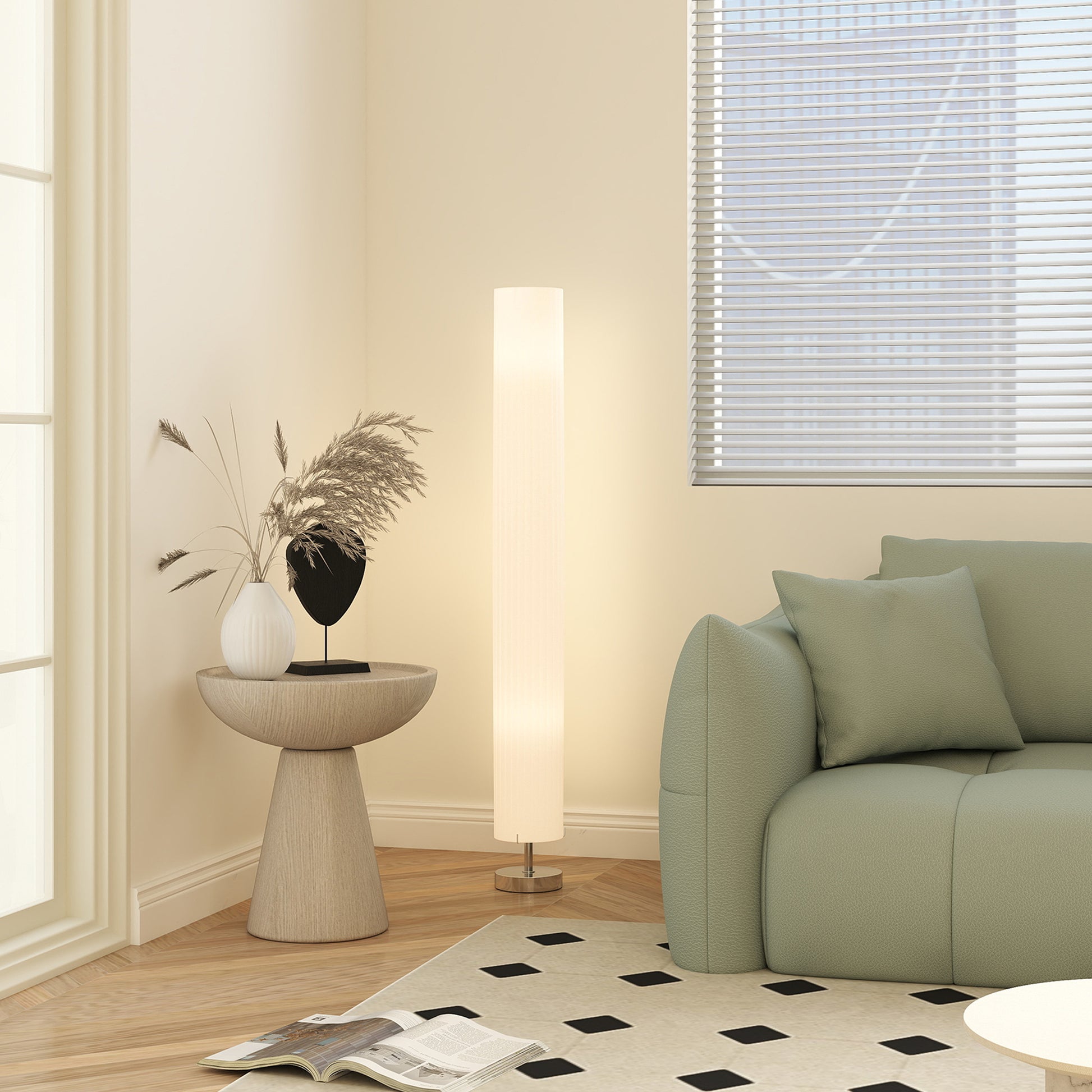 Modern Style Floor Lamp Stand Lamp for Living Room and Bedroom 120 cm White