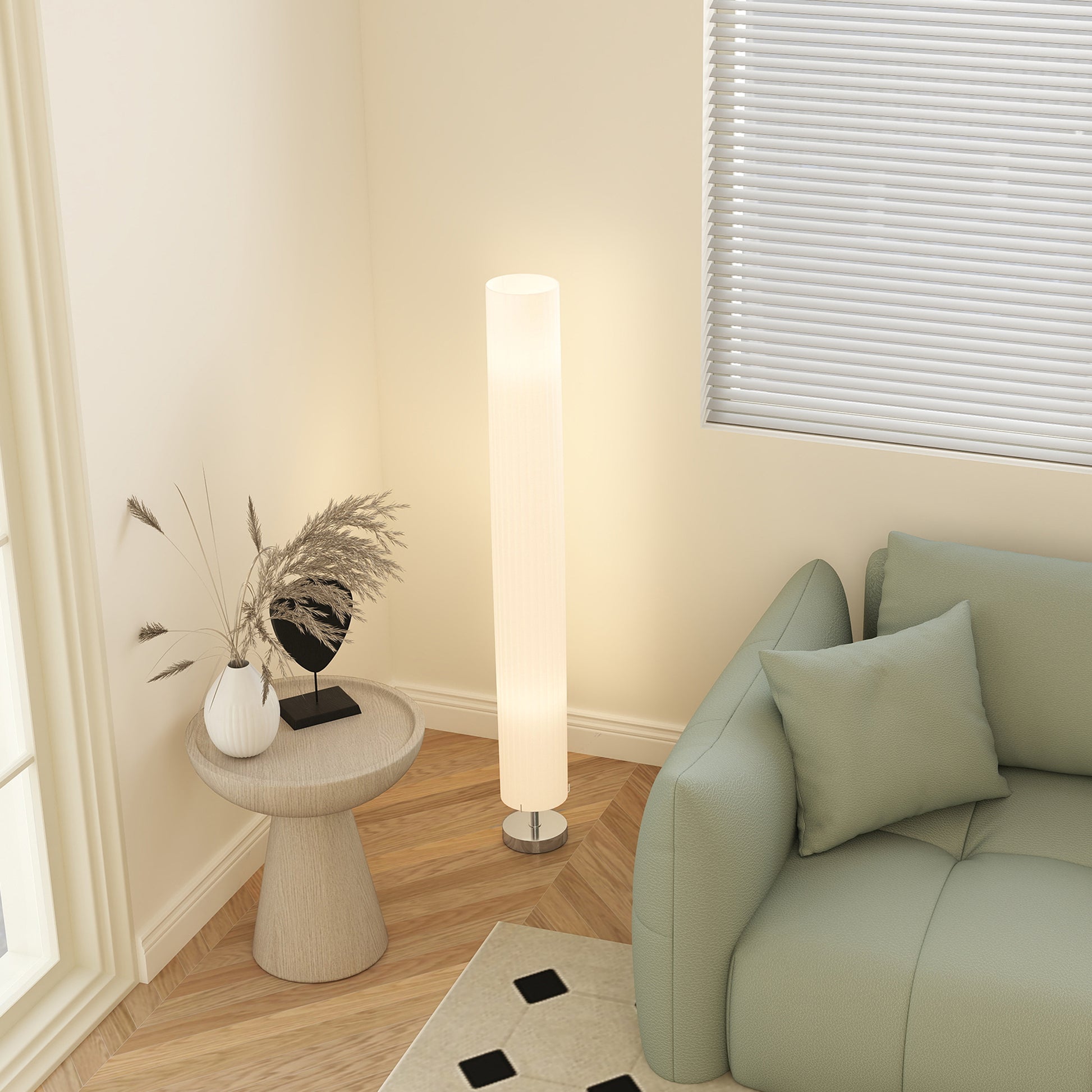 Modern Style Floor Lamp Stand Lamp for Living Room and Bedroom 120 cm White