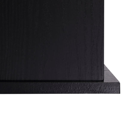 Computer Desk Writing Desk with 6 Shelves Drawer Keyboard Tray and Monitor Printer Stand for Office Study 152x60x88 cm Black