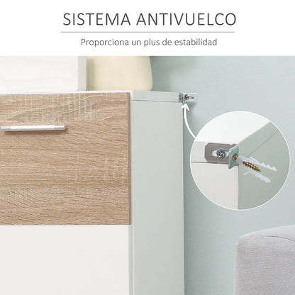 Floor Cabinet for Bathroom with 2 Doors and Adjustable Interior Shelves Multi-Purpose Wood Auxiliary Furniture for Living Room Kitchen Dining Room 60x30x85 cm White