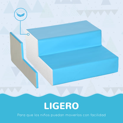 Set of 6 Foam Blocks for Kids Large Building Blocks Construction Figures Learning Toy for Climbing and Crawling Multicolor