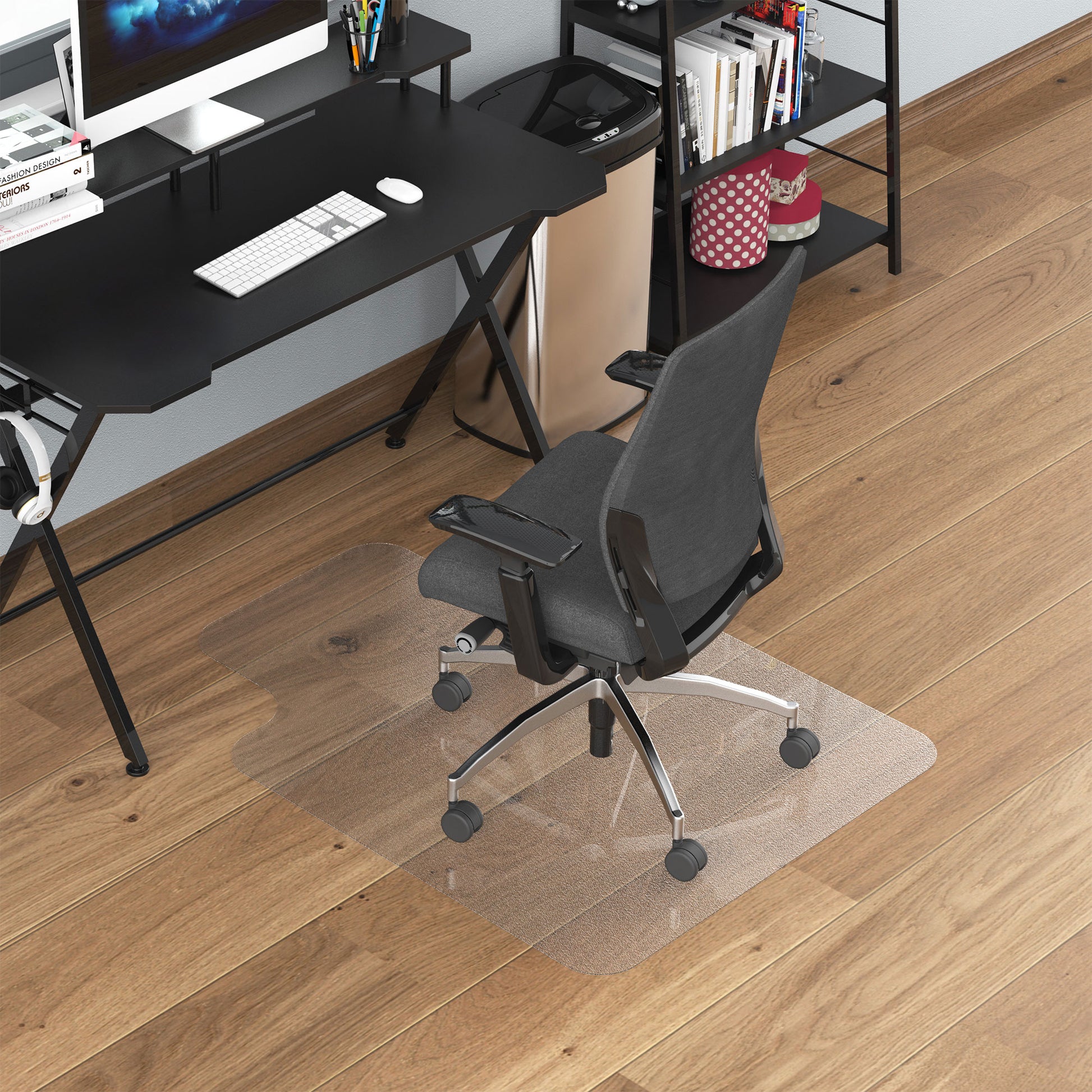Office Chair Mat 90x120cm Carpet Floor Protector (Convex, Non-slip Spikes)