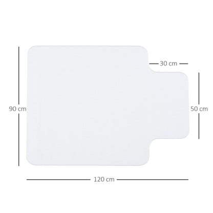 Office Chair Mat 90x120cm Carpet Floor Protector (Convex, Non-slip Spikes)