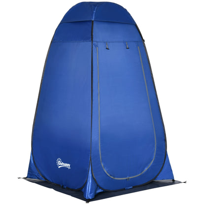 Pop up Shower Tent Toilet Tent Camping Changing Tent with Carrying Bag Mobile Outdoor Toilet Changing Room Storage Tent Dark Blue 126 x 124 x 189 cm