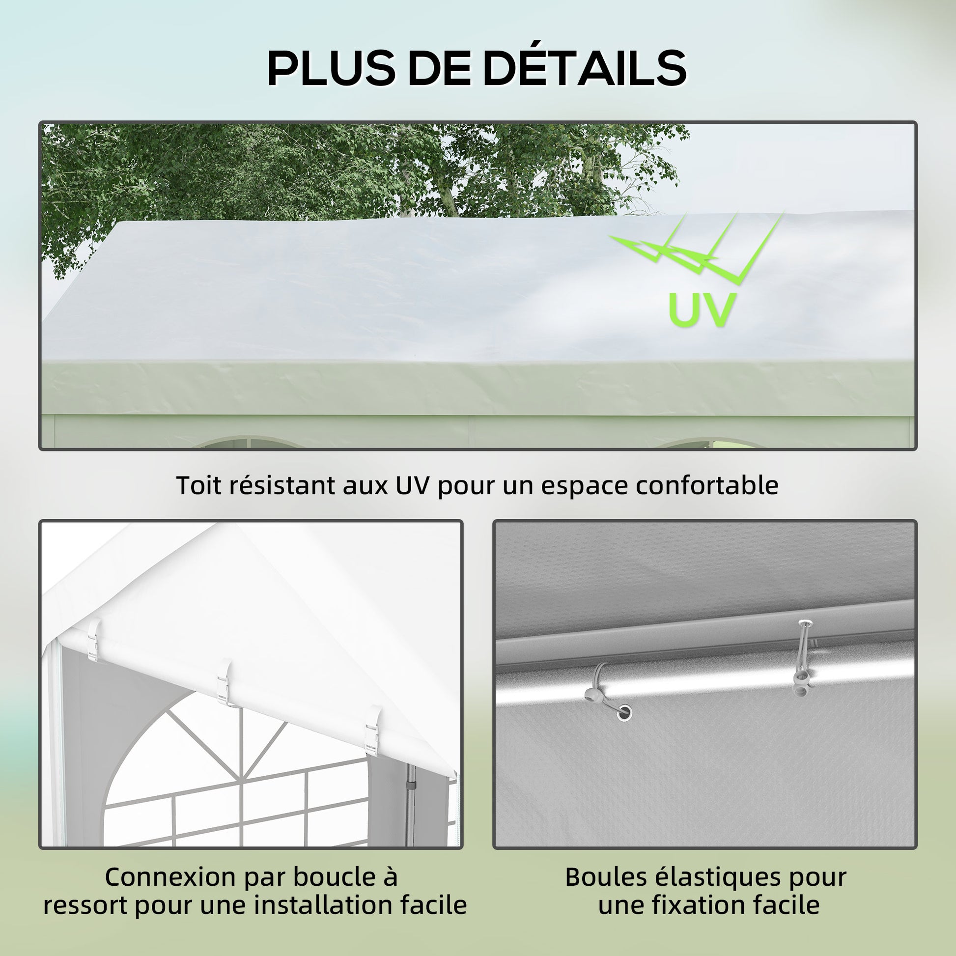 Reception Tent, Gazebo, Canopy 5 x 3 m with 4 Large Windows 2 Doors 15m² Removable Side Panels for Party, Wedding, Event