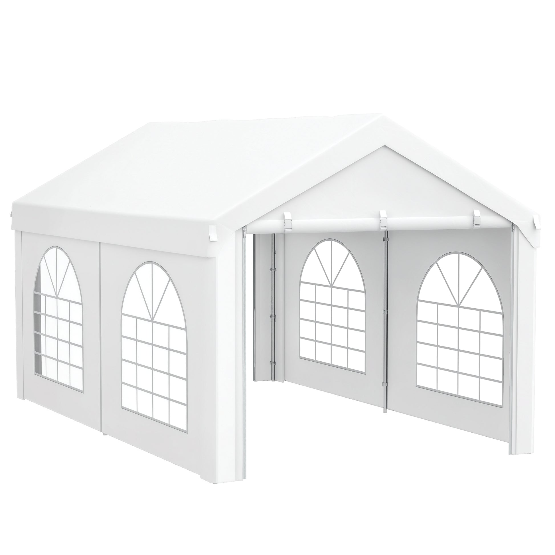 Reception Tent, Gazebo, Canopy 5 x 3 m with 4 Large Windows 2 Doors 15m² Removable Side Panels for Party, Wedding, Event