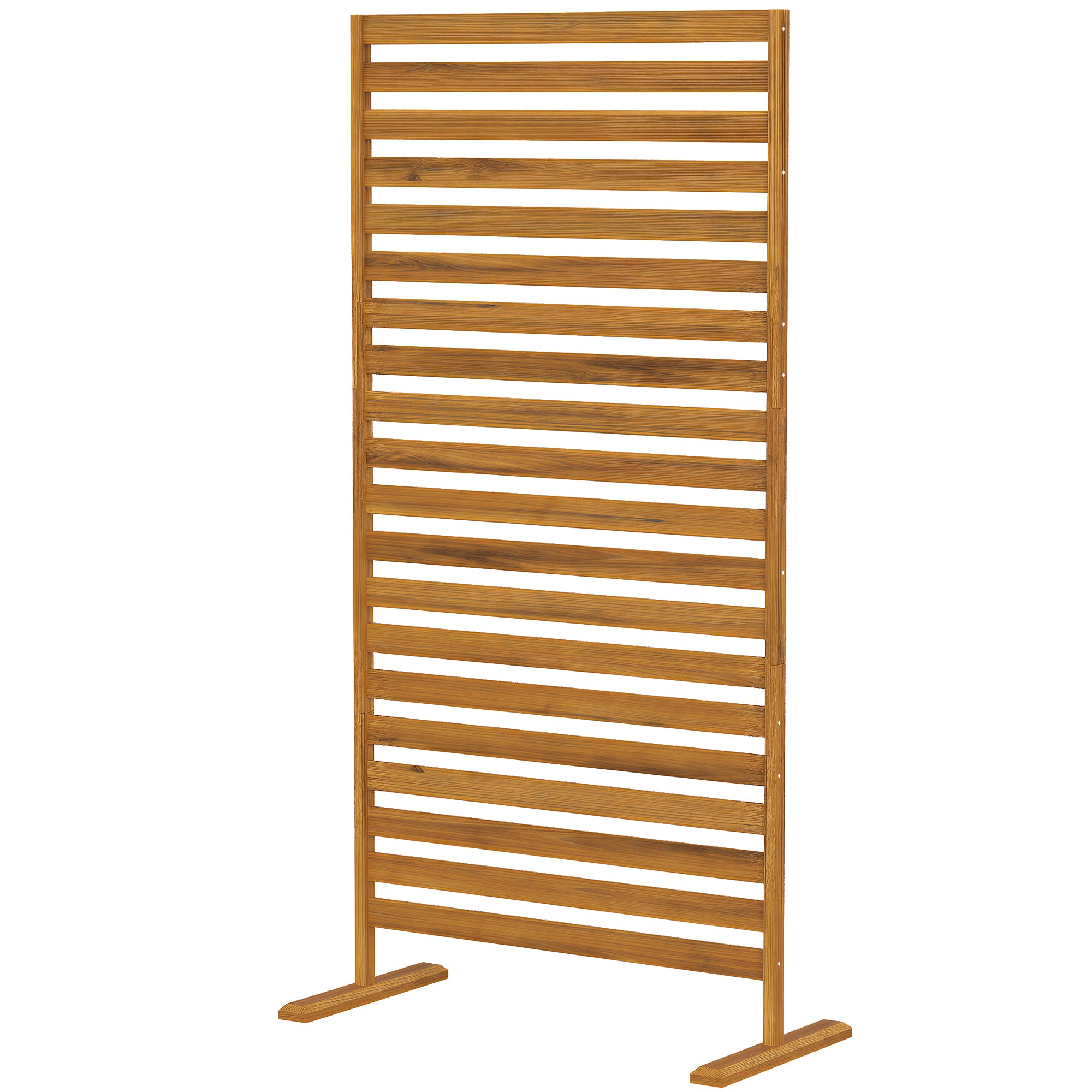 Wooden Privacy Screen, 66.9 x 31.5 in (170 x 80 cm) — Outdoor Trellis Room Divider for Garden, Patio, Deck, Brown
