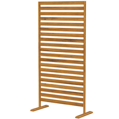 Wooden Privacy Screen, 66.9 x 31.5 in (170 x 80 cm) — Outdoor Trellis Room Divider for Garden, Patio, Deck, Brown