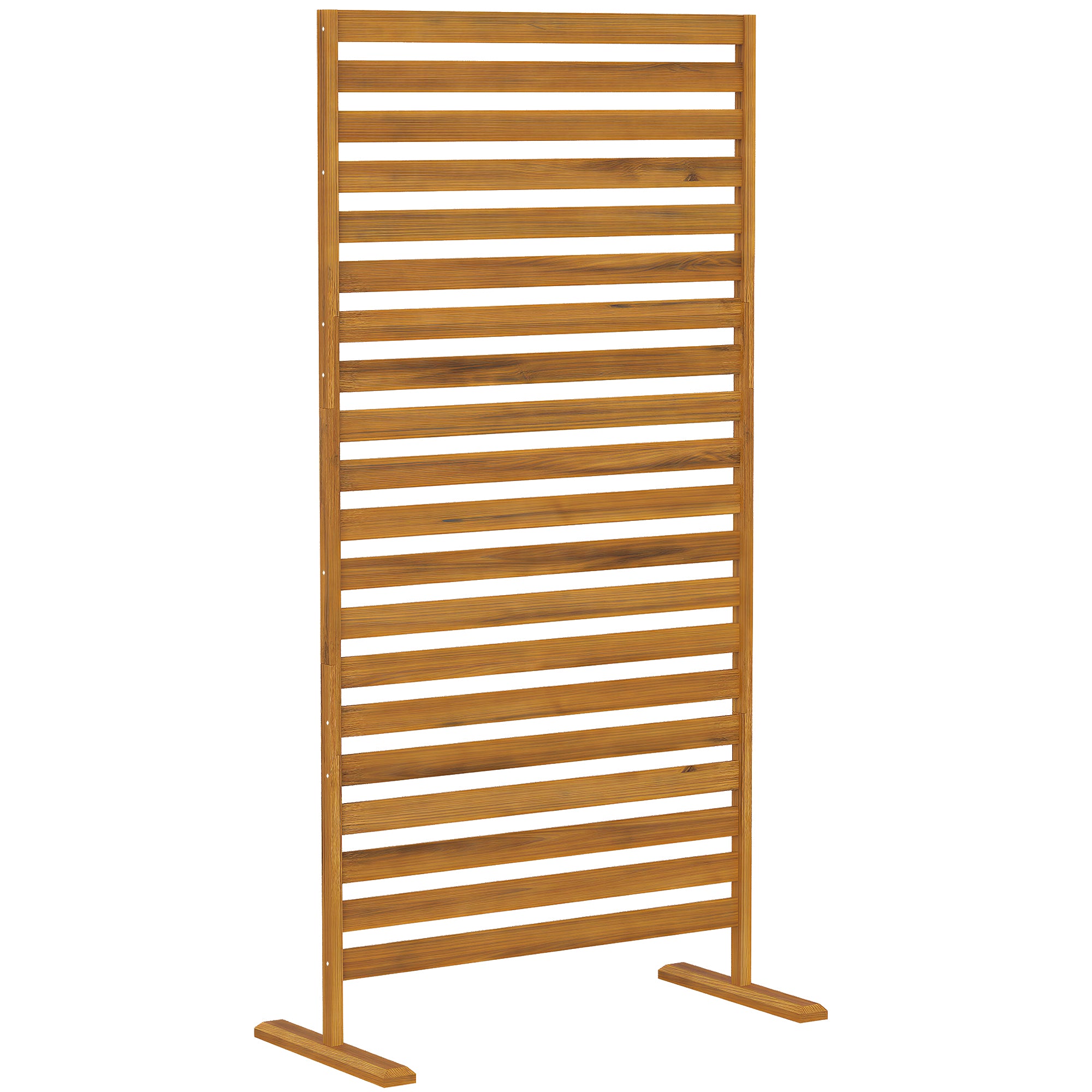 Wooden Privacy Screen, 66.9 x 31.5 in (170 x 80 cm) — Outdoor Trellis Room Divider for Garden, Patio, Deck, Brown