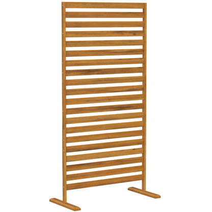 Wooden Privacy Screen, 66.9 x 31.5 in (170 x 80 cm) — Outdoor Trellis Room Divider for Garden, Patio, Deck, Brown