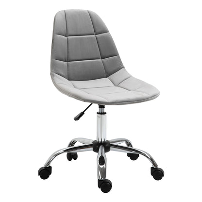Swivel Chair, Ergonomic and Adjustable Design Without Armrests, Gray, 59x59x81-91cm