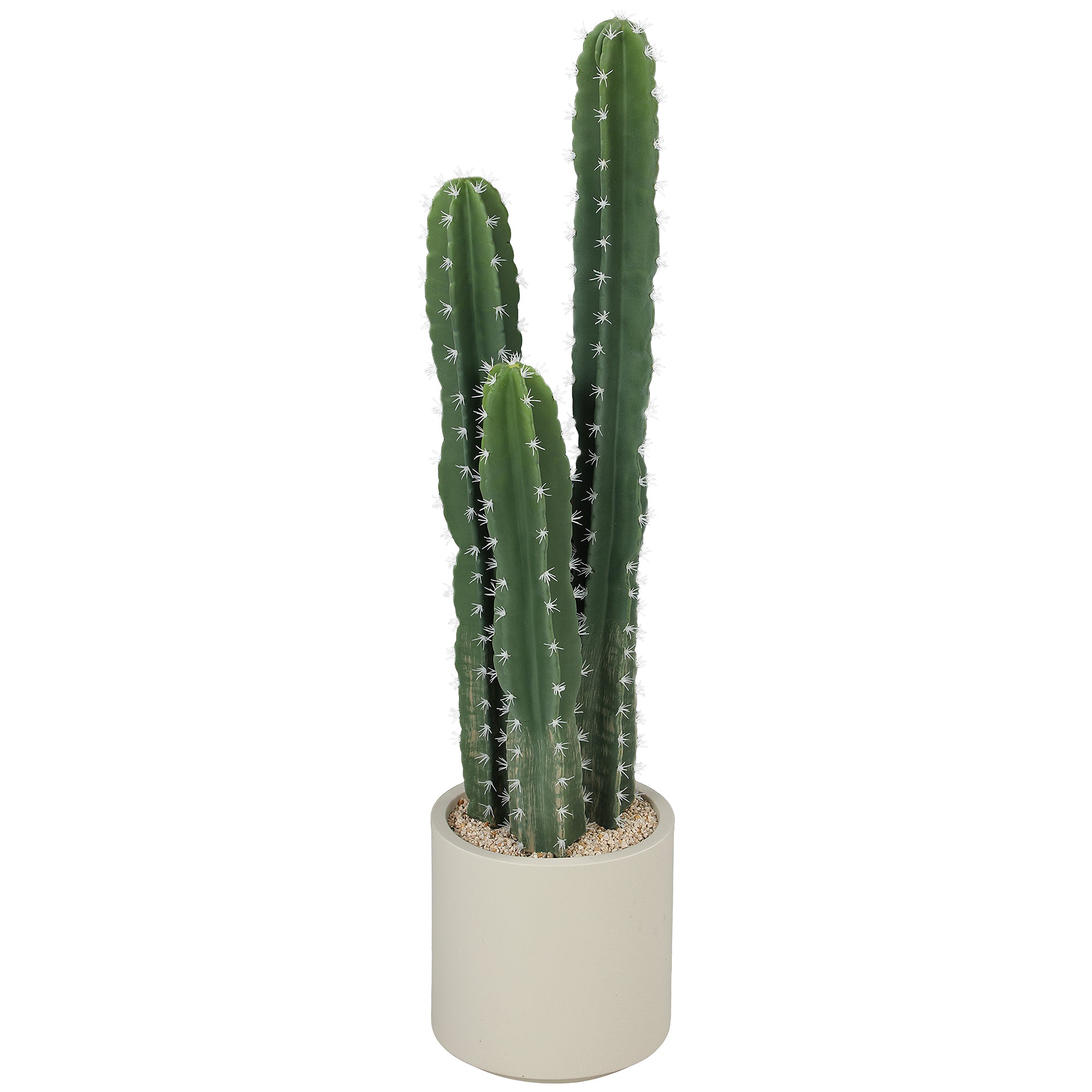 Artificial Potted Cactus, 95 cm (37.4 in) Real-Look 3-Branch Plant for Home & Office Decor