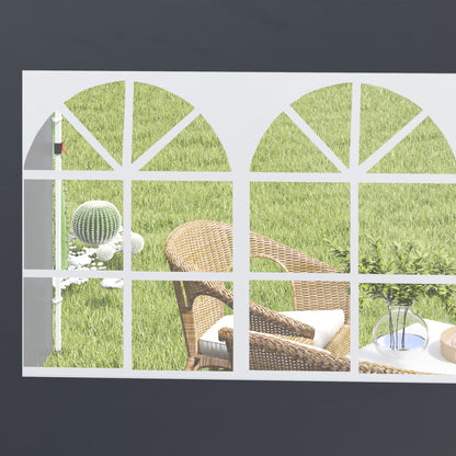 Side Panels for Garden Pavilion 3 x 3 m Pavilion Side Walls with Window Set of 2 pieces Oxford 210D Dark Grey