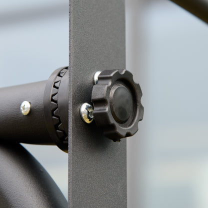 2-Seater Garden Swing with Adjustable Canopy and Texteline Seat, 140x118x162cm Beige