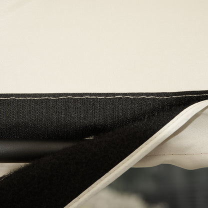 2-Seater Garden Swing with Adjustable Canopy and Texteline Seat, 140x118x162cm Beige