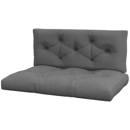 2 Seater Pallet Cushion 120cm x 80cm x 12cm Bench Cushion with UV Protection Seat Cushion Padding Water-Repellent Garden Bench Cushion for Pallet Sofa, Balcony Dark Grey