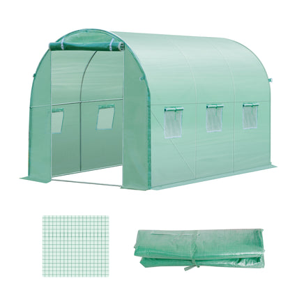 Greenhouse Cover Film 3x2x2m, Waterproof Garden Film with UV Protection, PE Film, Cover for Gardening Greenhouse Tunnel, Tunnel Film for Outdoor Area, Plants, Green